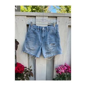 LEVI’S Light Wash Distressed Shorts Size 24